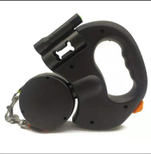 Retractable Double Dog Leash with 360° Swivel and LED Lights